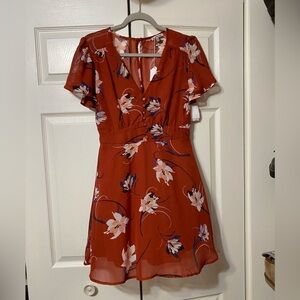 Charlotte Russe orange floral dress